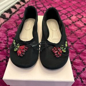 Simone Rocha black mesh ballet flats